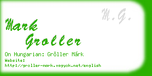 mark groller business card