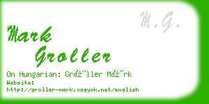 mark groller business card